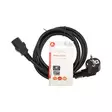 Strömkabel | Strömkontakt Hane | IEC-320-C13 | Vinklat | Rak | Nickelplaterad | 2.00 m | Rund | PVC | Svart | Label - Strömkablar och kontakter - 5412810425006 - 66