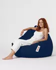Sittsäck Atelier del Sofa Premium XXL Mörkblå Polyester 115x130 cm - Saccosäckar - 8683743039326 - 2