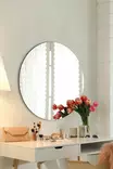 Spegel Hanah Home Mirror Silver Akryl Med MDF-Baksida 40 cm Diameter - Speglar - 8684282469346 - 2