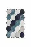 Matta Conceptum Circle Blå Polyester 150x240 cm - Stora och medelstora mattor - 8683743782666 - 1