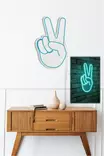 Väggdekor Plast Led Wallity Victory Sign Blå Plast 29x44 cm - Ljussmycken och ljusfigurer - 8682870289956 - 4