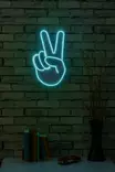 Väggdekor Plast Led Wallity Victory Sign Blå Plast 29x44 cm - Ljussmycken och ljusfigurer - 8682870289956 - 5