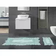 Badrumsmatta Set Mijölnir Blå 100% Polyester Halkfri Antibakteriell Maskintvättbar 50x60 cm & 60x100 cm - Badrumsmattor och våtrumsmattor - 8682870987876 - 2
