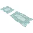 Badrumsmatta Set Mijölnir Blå 100% Polyester Halkfri Antibakteriell Maskintvättbar 50x60 cm & 60x100 cm - Badrumsmattor och våtrumsmattor - 8682870987876 - 4