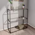 Sideboard Hanah Home Berra Svart Härdat Glas 80x85x30 cm - Sidobord och extrabord - 8683742474876 - 4