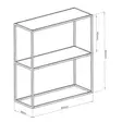 Sideboard Hanah Home Berra Svart Härdat Glas 80x85x30 cm - Sidobord och extrabord - 8683742474876 - 9