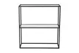 Sideboard Hanah Home Berra Svart Härdat Glas 80x85x30 cm - Sidobord och extrabord - 8683742474876 - 1