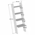 Bokhylla Hanah Home Solid Valnöt Spånskiva 56x150x30 cm - Bokhyllor - 8681875449556 - 4
