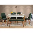Matbord Hanah Home Costa Masa Vit Furu Spånskiva 120x77x75 cm - Matbord - 8683342722186 - 3