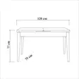 Matbord Hanah Home Costa Masa Vit Furu Spånskiva 120x77x75 cm - Matbord - 8683342722186 - 4