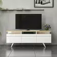 TV-bänk Hanah Home Berlin 150 Ek Vit Spånskiva 150x52x35 cm - TV-bänkar - 8682870115026 - 2