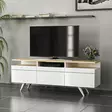 TV-bänk Hanah Home Berlin 150 Ek Vit Spånskiva 150x52x35 cm - TV-bänkar - 8682870115026 - 4