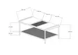 Soffbord Hanah Home Mata Furu Svart Spånskiva 120x45x54 cm - Soffbord - 8683743842636 - 6