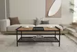 Soffbord Hanah Home Mata Furu Svart Spånskiva 120x45x54 cm - Soffbord - 8683743842636 - 3