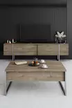 Soffbord Hanah Home Luxe Valnöt Silver Spånskiva 90x60x40 cm - Soffbord - 8684282832416 - 3
