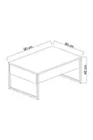 Soffbord Hanah Home Luxe Valnöt Silver Spånskiva 90x60x40 cm - Soffbord - 8684282832416 - 5