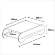 Soffbord Hanah Home Cool Valnöt Vit Spånskiva 120x30x63,6 cm - Soffbord - 8681875183696 - 4