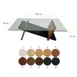 Soffbord Hanah Home Livello Svart Kastanj Härdat Glas Massiv Furu 105x31x65 cm - Soffbord - 8684283311026 - 8