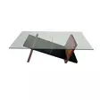 Soffbord Hanah Home Livello Svart Kastanj Härdat Glas Massiv Furu 105x31x65 cm - Soffbord - 8684283311026 - 1