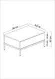Soffbord Hanah Home Lord Svart Guld Spånskiva 90x40x60 cm - Soffbord - 8684282484196 - 5