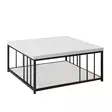 Soffbord Hanah Home Zenn Vit Svart Spånskiva 90x90x40 cm - Soffbord - 8683743791286 - 1
