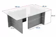 Soffbord Nordure Vetrino Furu Härdat Glas Spånskiva 105x40x65 cm - Soffbord - 8684283427796 - 8