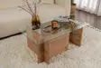 Soffbord Nordure Vetrino Furu Härdat Glas Spånskiva 105x40x65 cm - Soffbord - 8684283427796 - 2