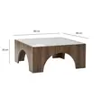 Soffbord Hanah Home Seine Transparent Valnöt Härdat Glas Spånskiva 80x35x80 cm - Soffbord - 8684282403036 - 6