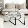 Soffbord Hanah Home Bellisimo Svart Härdat Glas 82x40x58 cm 82x36x58 cm - Soffbord - 8682870660526 - 5