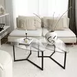 Soffbord Hanah Home Bellisimo Svart Härdat Glas 82x40x58 cm 82x36x58 cm - Soffbord - 8682870660526 - 3