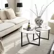 Soffbord Hanah Home Bellisimo Svart Härdat Glas 82x40x58 cm 82x36x58 cm - Soffbord - 8682870660526 - 2