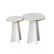 Soffbord Hanah Home Mushroom 2 Guld Vit Spånskiva 40x50x40 cm 30x45x30 cm - Soffbord - 8684282402596 - 1