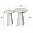 Soffbord Hanah Home Mushroom 2 Guld Vit Spånskiva 40x50x40 cm 30x45x30 cm - Soffbord - 8684282402596 - 7