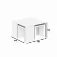 Soffbord Hanah Home Ortanca Vit Spånskiva 60x36,8x60 cm - Soffbord - 8681181622636 - 1