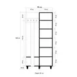 Hallmöbel Hanah Home Garmanto 90 Sonoma Ek Spånskiva 90x192x36 cm - Hallskåp - 8681875404876 - 8