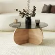 Soffbord Hanah Home Bubble Ek Härdat Glas Spånskiva 75x35x75 cm - Soffbord - 8683742112136 - 2