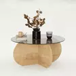 Soffbord Hanah Home Bubble Ek Härdat Glas Spånskiva 75x35x75 cm - Soffbord - 8683742112136 - 9