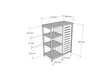 Bokhylla Hanah Home Ihlamur Safir Spånskiva 72x83,7x34 cm - Bokhyllor - 8683342739986 - 5