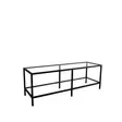 TV-bänk Hanah Home Basic TV500 Svart Härdat Glas Metall 130x45x40 cm - TV-bänkar - 8682870660496 - 1
