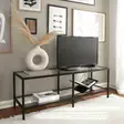 TV-bänk Hanah Home Basic TV500 Svart Härdat Glas Metall 130x45x40 cm - TV-bänkar - 8682870660496 - 2