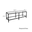 TV-bänk Hanah Home Basic TV500 Svart Härdat Glas Metall 130x45x40 cm - TV-bänkar - 8682870660496 - 8