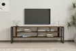 TV-bänk Hanah Home Cupe Valnöt Spånskiva 160x50,4x24,5 cm - TV-bänkar - 8683743434756 - 3