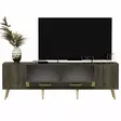 TV-bänk Hanah Home Detas Valnöt Guld Spånskiva 150x48,2x35 cm - TV-bänkar - 8683743397846 - 5