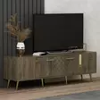 TV-bänk Hanah Home Detas Valnöt Guld Spånskiva 150x48,2x35 cm - TV-bänkar - 8683743397846 - 3