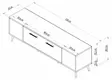 TV-bänk Hanah Home Detas Valnöt Guld Spånskiva 150x48,2x35 cm - TV-bänkar - 8683743397846 - 6