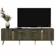 TV-bänk Hanah Home Detas Valnöt Guld Spånskiva 150x48,2x35 cm - TV-bänkar - 8683743397846 - 1