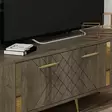 TV-bänk Hanah Home Detas Valnöt Guld Spånskiva 150x48,2x35 cm - TV-bänkar - 8683743397846 - 4