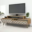 TV-bänk Hanah Home City Valnöt Vit Spånskiva 140x48,8x41,8 cm - TV-bänkar - 8681875184426 - 3