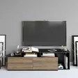 TV-bänk Hanah Home Nexera Svart Valnöt Spånskiva 149,8x42,9x35,3 cm - TV-bänkar - 8682870664586 - 3