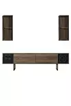 TV-bänk Hanah Home Black Line Valnöt Svart Spånskiva 180x30x48 cm - TV-bänkar - 8683742126126 - 7